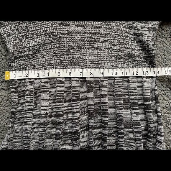Calvin Klein Cowl Neck Marled Knit Sweater Dress Size Small Gray Black White - Picture 10 of 12